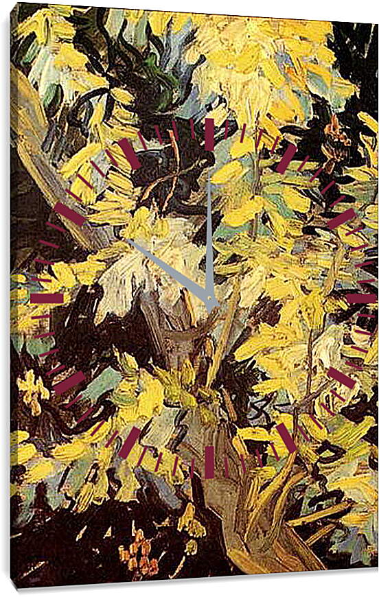 Часы картина - Blossoming Acacia Branches. Винсент Ван Гог