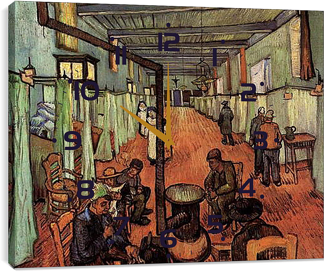 Часы картина - Ward in the Hospital in Arles. Винсент Ван Гог