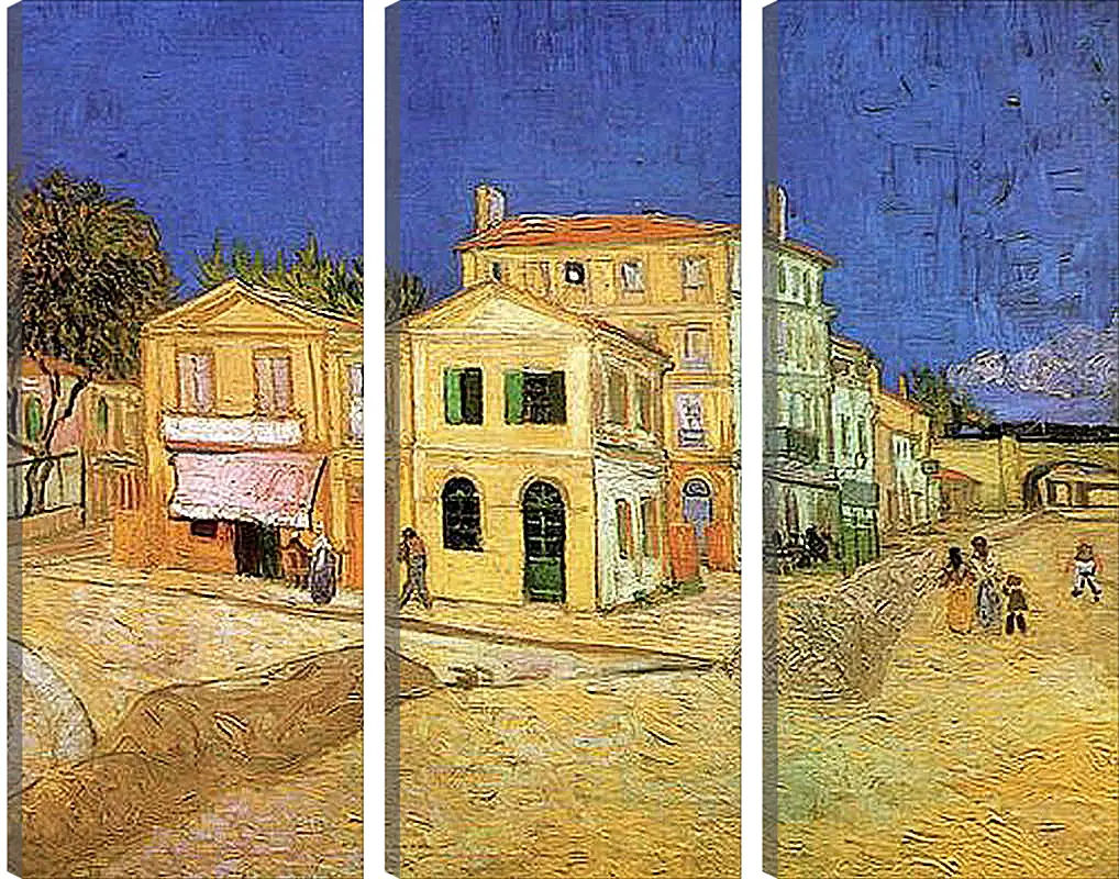 Модульная картина - Vincent s House in Arles The Yellow House. Винсент Ван Гог