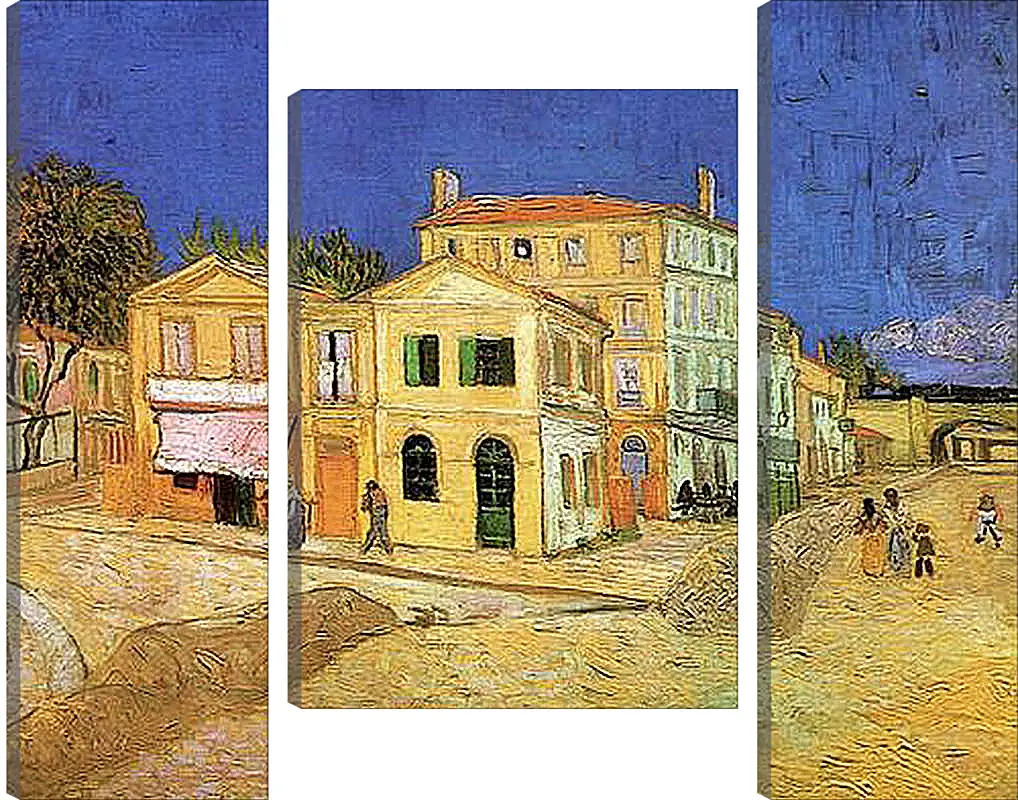 Модульная картина - Vincent s House in Arles The Yellow House. Винсент Ван Гог