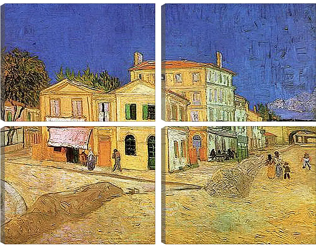 Модульная картина - Vincent s House in Arles The Yellow House. Винсент Ван Гог