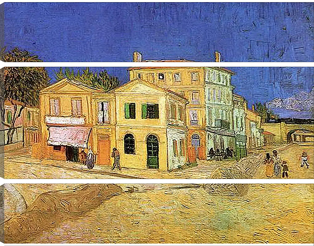 Модульная картина - Vincent s House in Arles The Yellow House. Винсент Ван Гог