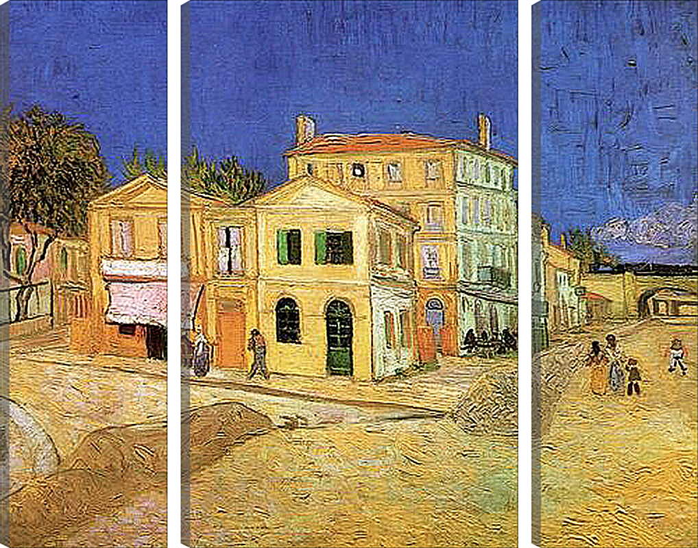 Модульная картина - Vincent s House in Arles The Yellow House. Винсент Ван Гог