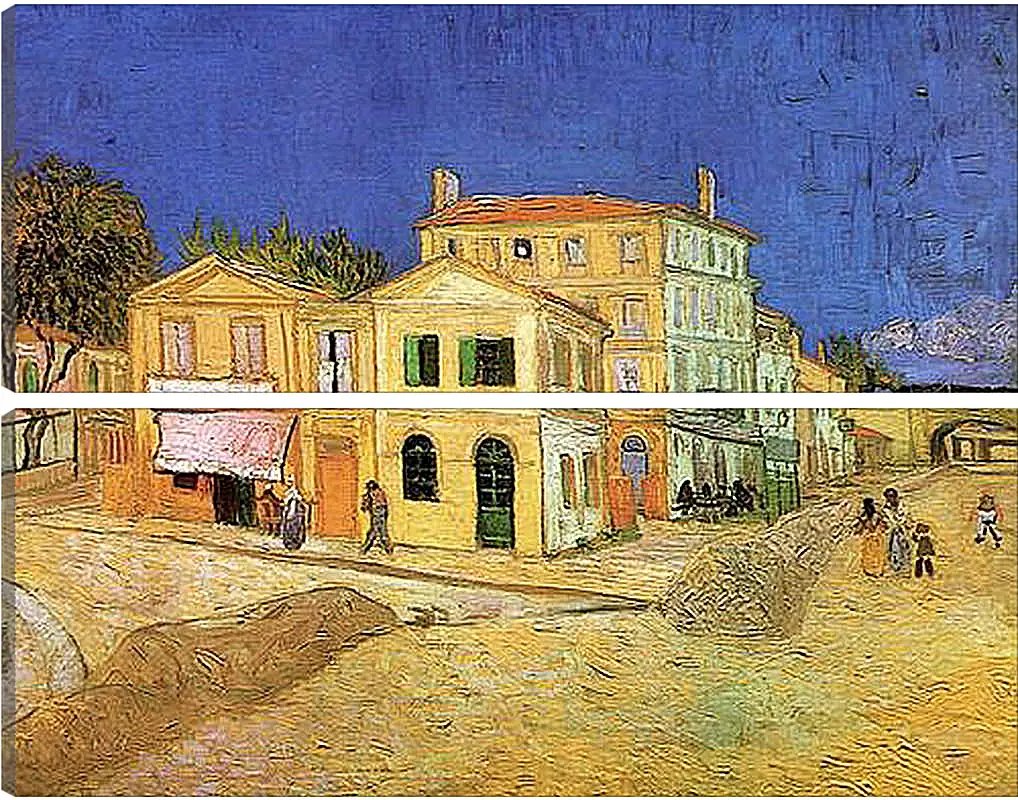 Модульная картина - Vincent s House in Arles The Yellow House. Винсент Ван Гог