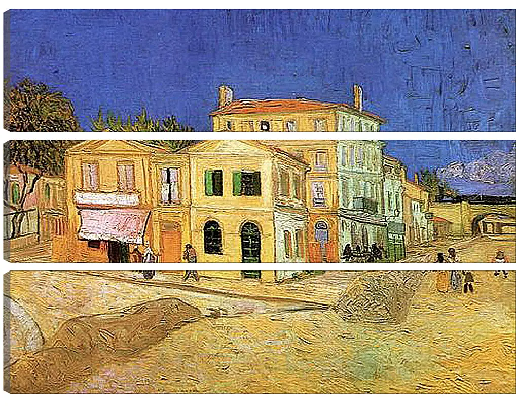 Модульная картина - Vincent s House in Arles The Yellow House. Винсент Ван Гог