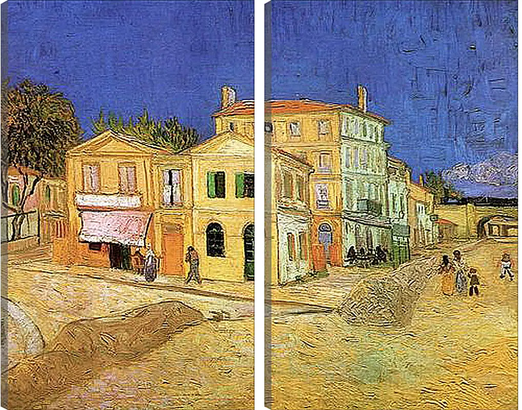 Модульная картина - Vincent s House in Arles The Yellow House. Винсент Ван Гог