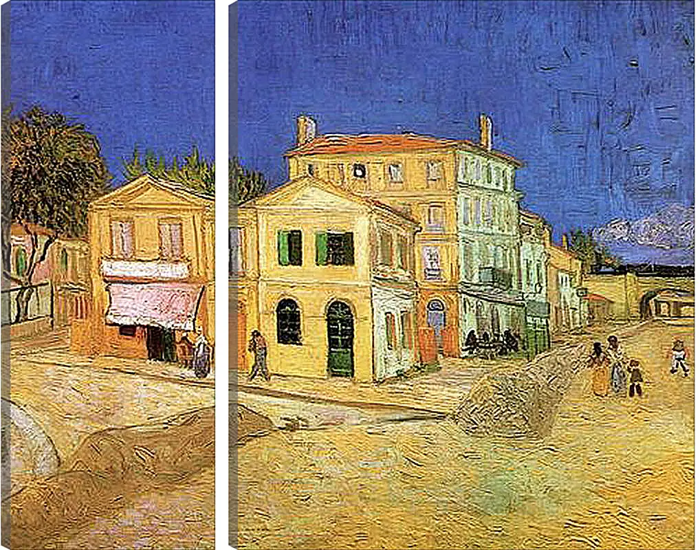 Модульная картина - Vincent s House in Arles The Yellow House. Винсент Ван Гог