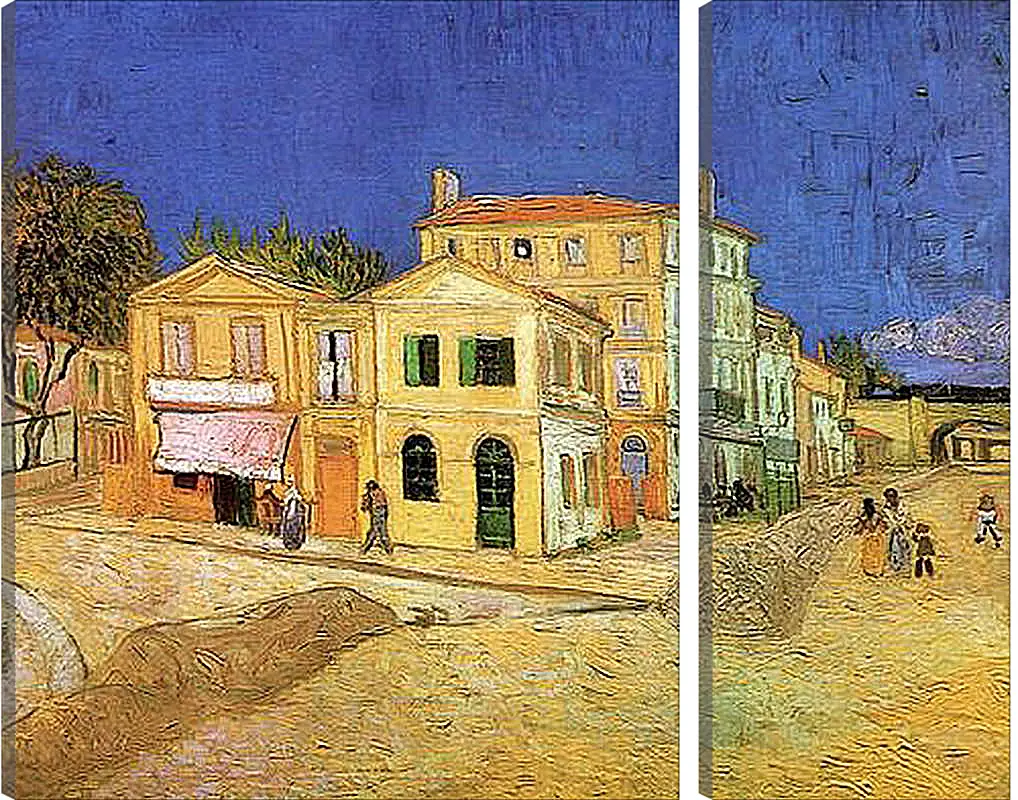 Модульная картина - Vincent s House in Arles The Yellow House. Винсент Ван Гог