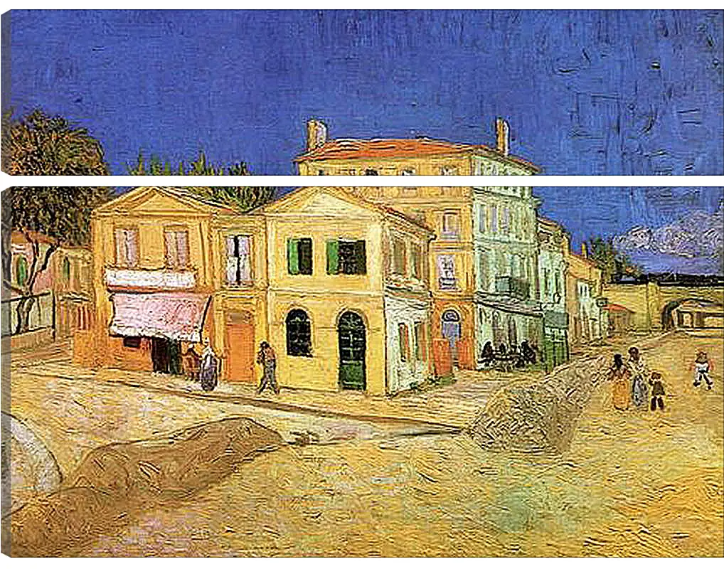 Модульная картина - Vincent s House in Arles The Yellow House. Винсент Ван Гог