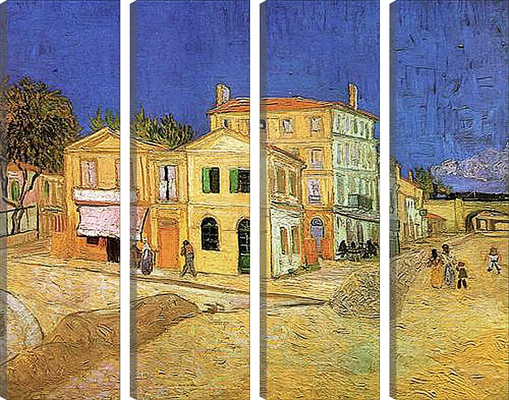 Модульная картина - Vincent s House in Arles The Yellow House. Винсент Ван Гог