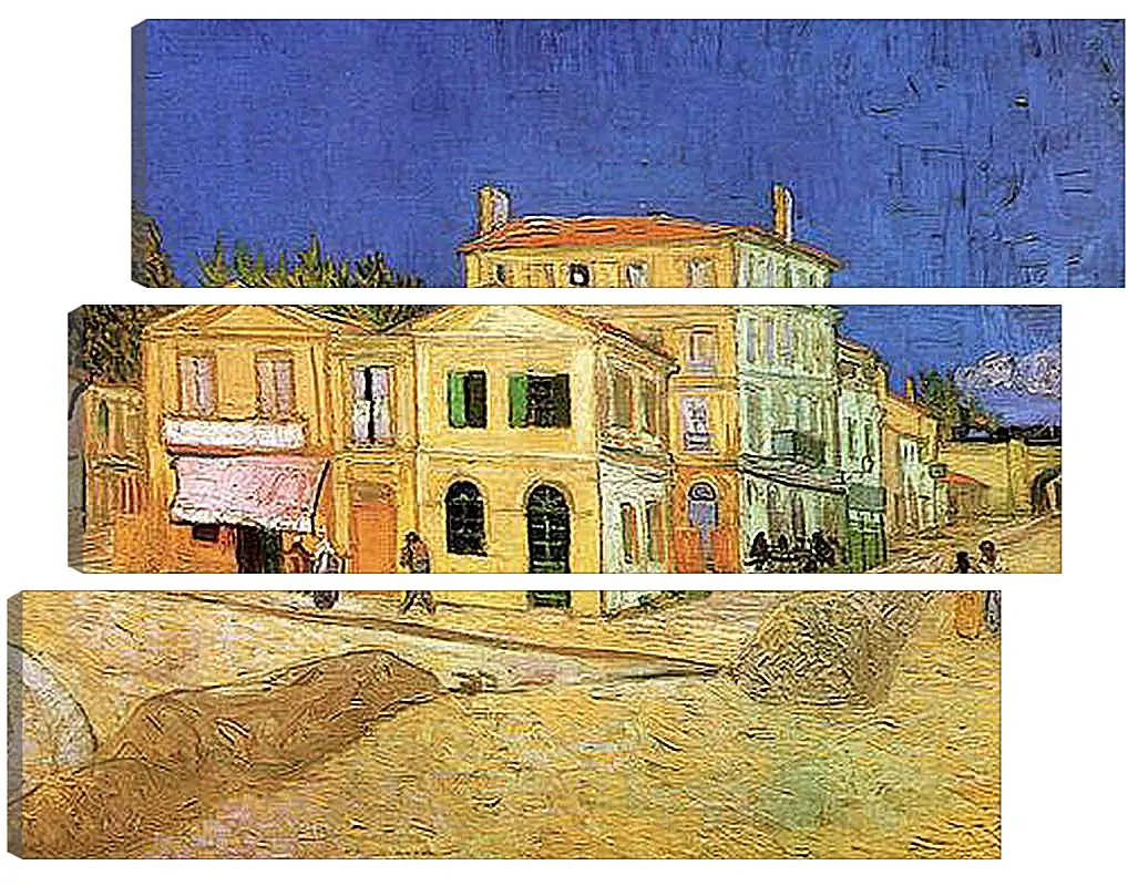 Модульная картина - Vincent s House in Arles The Yellow House. Винсент Ван Гог