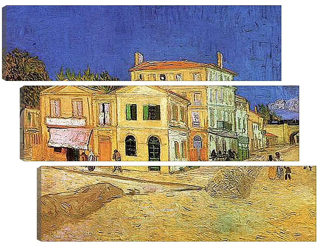 Модульная картина - Vincent s House in Arles The Yellow House. Винсент Ван Гог