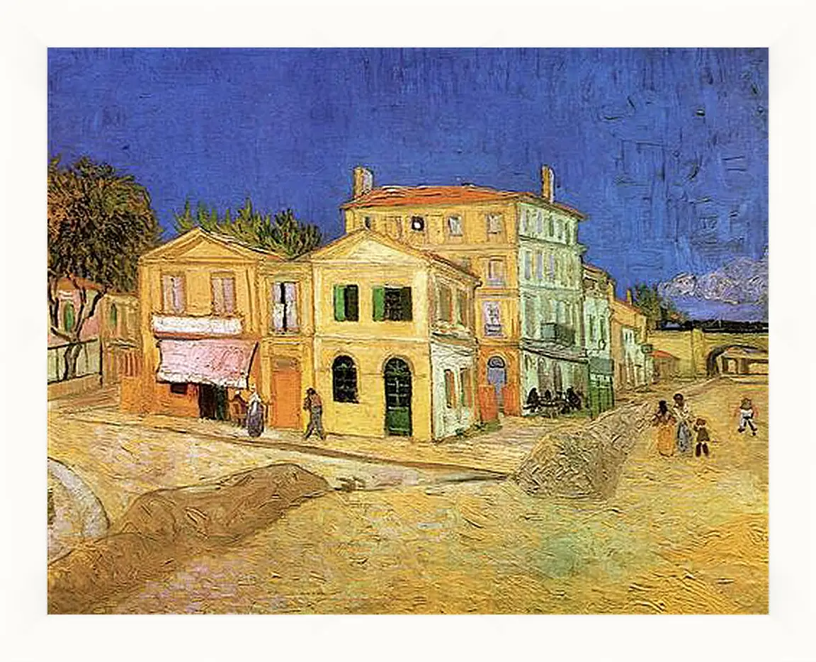 Картина в раме - Vincent s House in Arles The Yellow House. Винсент Ван Гог