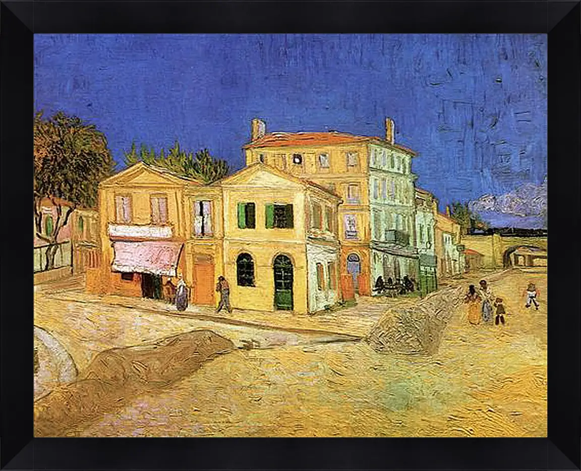 Картина в раме - Vincent s House in Arles The Yellow House. Винсент Ван Гог