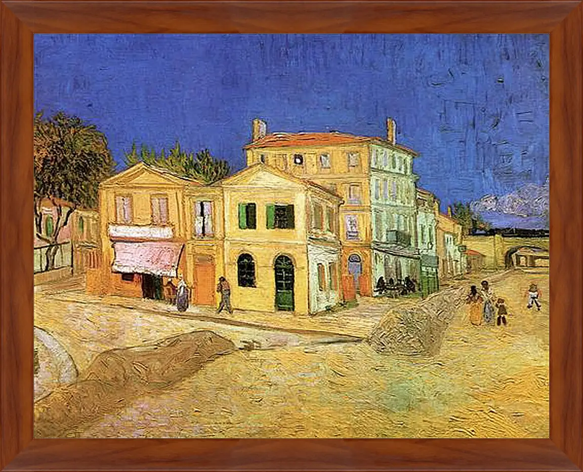 Картина в раме - Vincent s House in Arles The Yellow House. Винсент Ван Гог