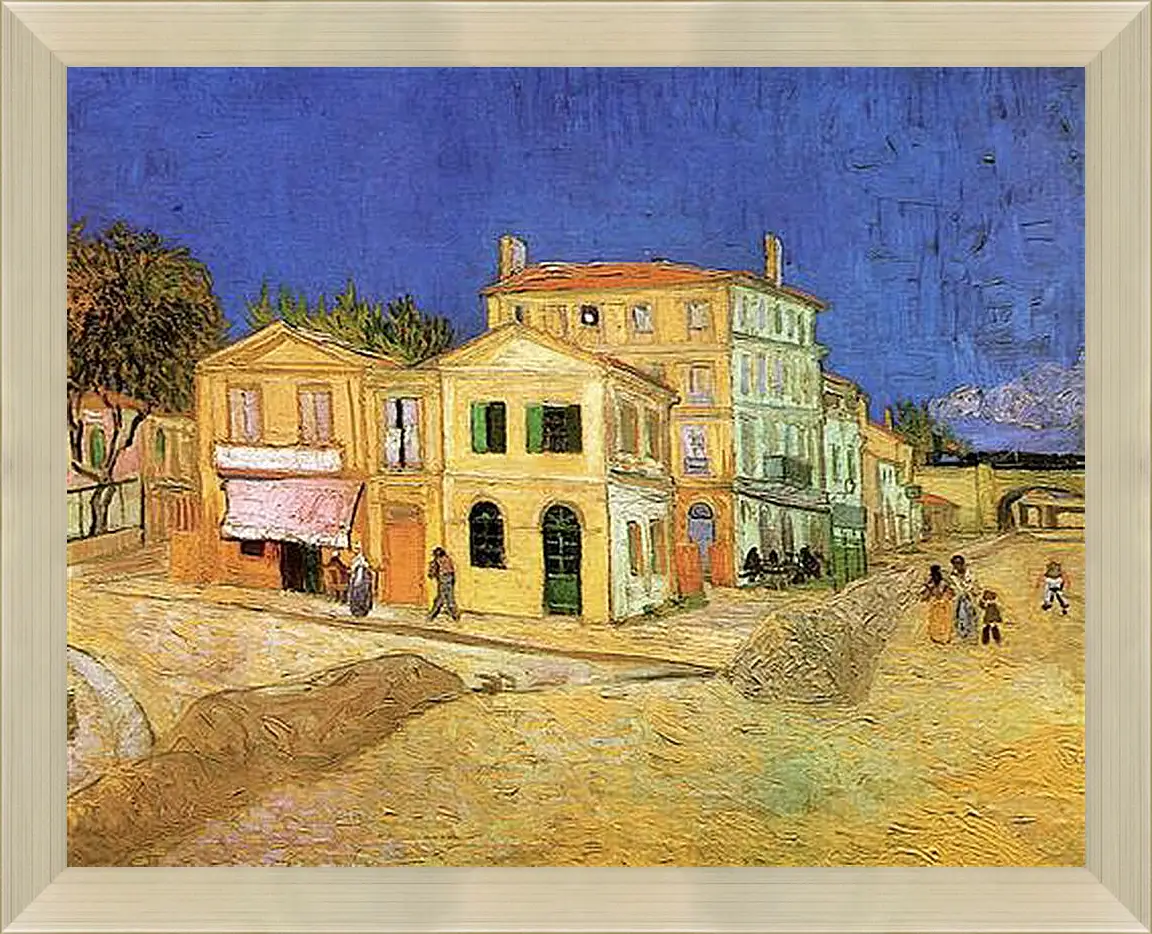 Картина в раме - Vincent s House in Arles The Yellow House. Винсент Ван Гог