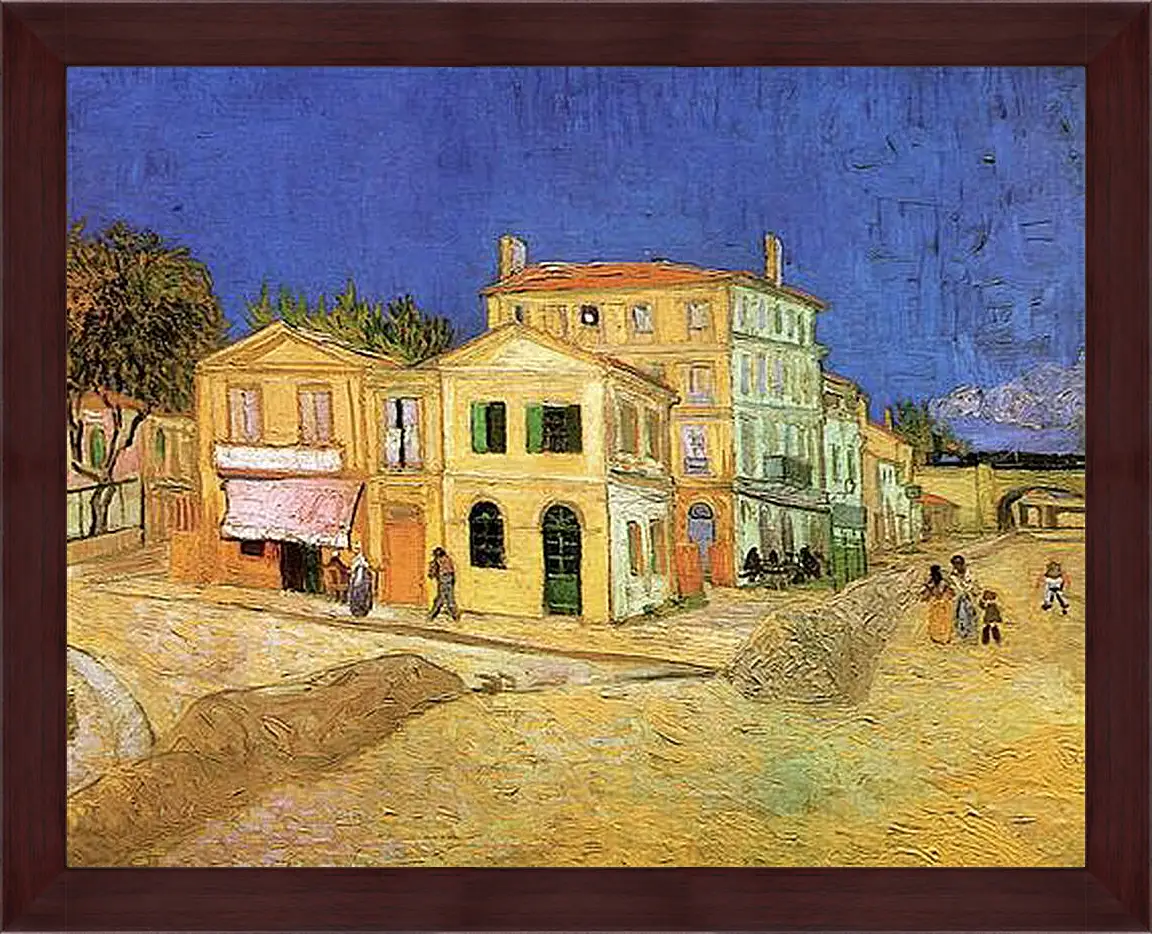 Картина в раме - Vincent s House in Arles The Yellow House. Винсент Ван Гог