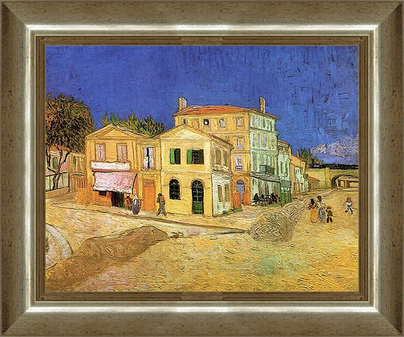 Картина в раме - Vincent s House in Arles The Yellow House. Винсент Ван Гог