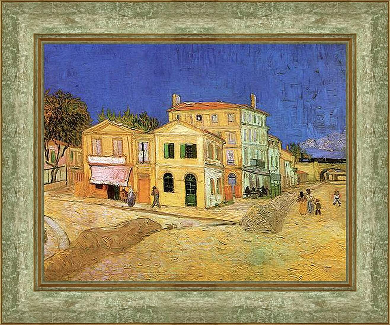 Картина в раме - Vincent s House in Arles The Yellow House. Винсент Ван Гог