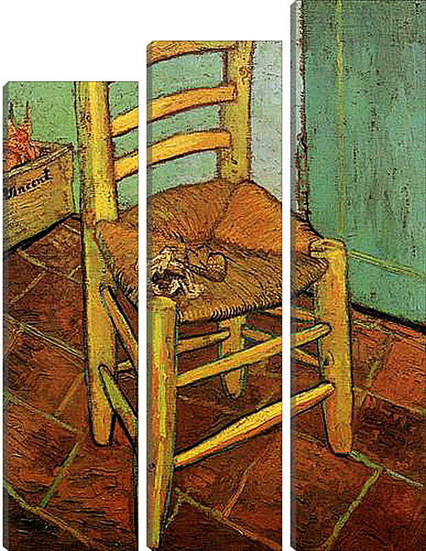 Модульная картина - Vincent s Chair with His Pipe. Винсент Ван Гог