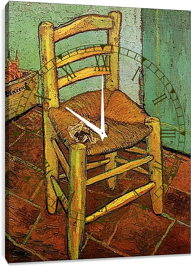 Часы картина - Vincent s Chair with His Pipe. Винсент Ван Гог