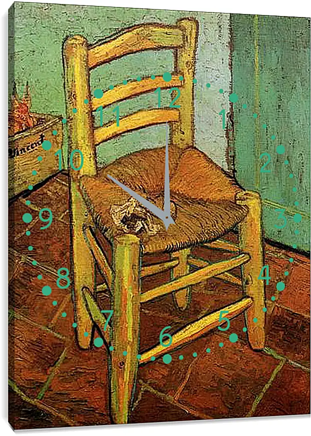 Часы картина - Vincent s Chair with His Pipe. Винсент Ван Гог