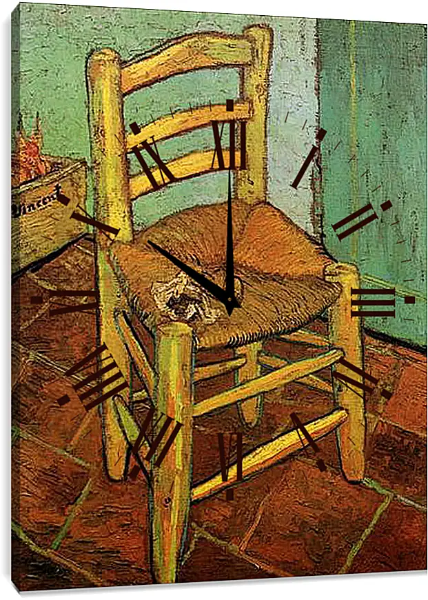 Часы картина - Vincent s Chair with His Pipe. Винсент Ван Гог