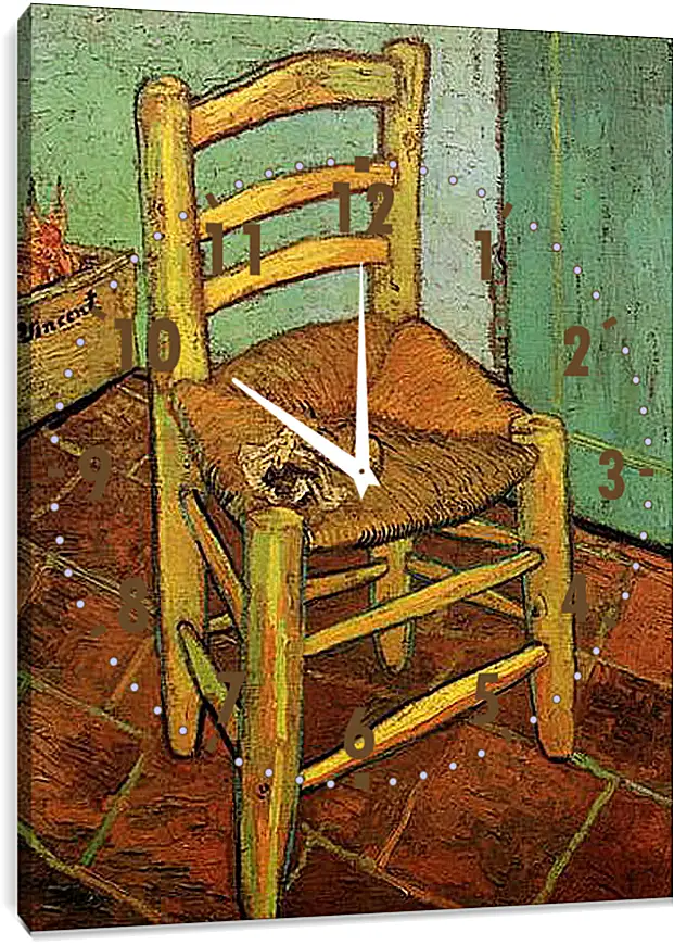 Часы картина - Vincent s Chair with His Pipe. Винсент Ван Гог