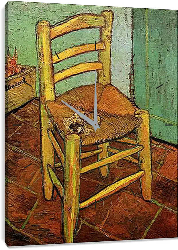 Часы картина - Vincent s Chair with His Pipe. Винсент Ван Гог