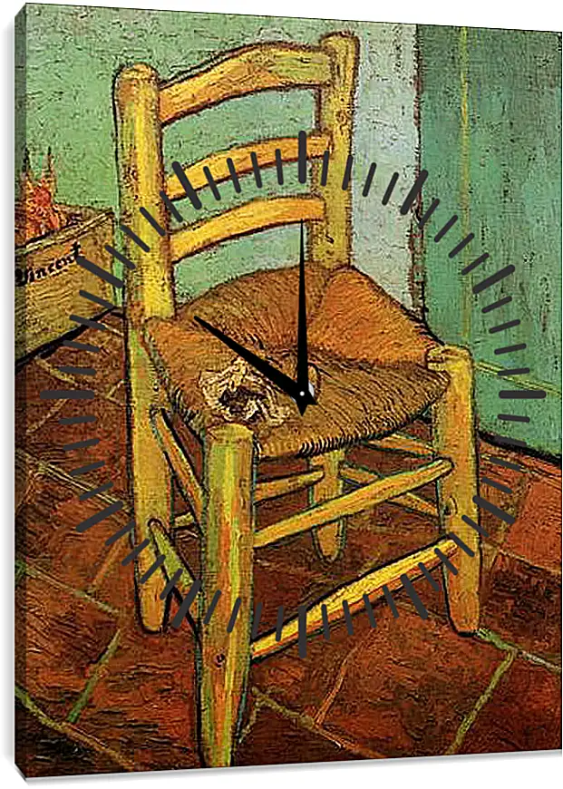 Часы картина - Vincent s Chair with His Pipe. Винсент Ван Гог