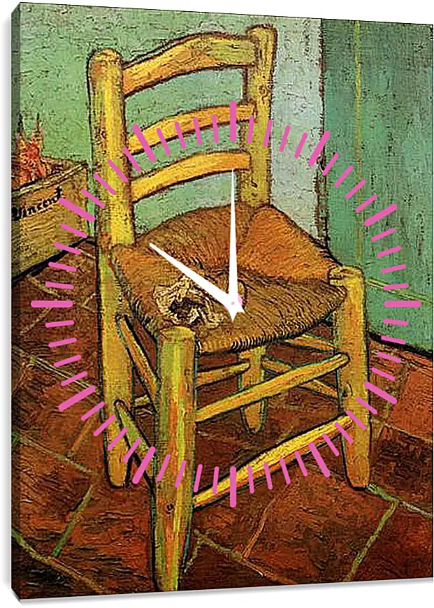 Часы картина - Vincent s Chair with His Pipe. Винсент Ван Гог