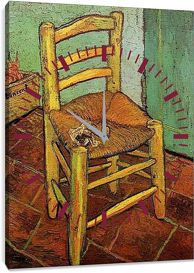 Часы картина - Vincent s Chair with His Pipe. Винсент Ван Гог