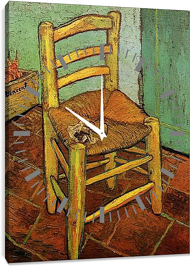 Часы картина - Vincent s Chair with His Pipe. Винсент Ван Гог