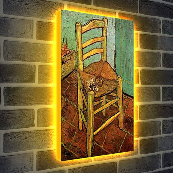 Лайтбокс световая панель - Vincent s Chair with His Pipe. Винсент Ван Гог
