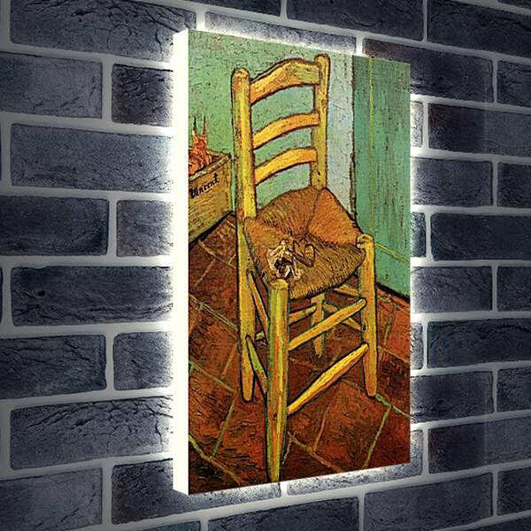 Лайтбокс световая панель - Vincent s Chair with His Pipe. Винсент Ван Гог