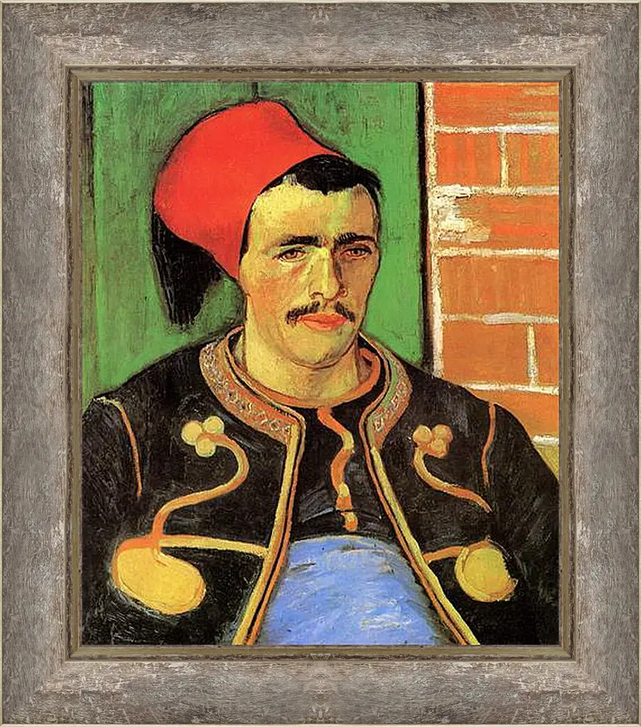 Картина в раме - The Zouave Half Length. Винсент Ван Гог