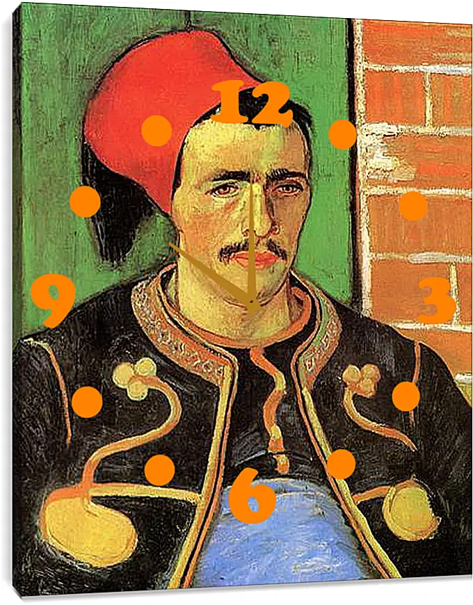 Часы картина - The Zouave Half Length. Винсент Ван Гог