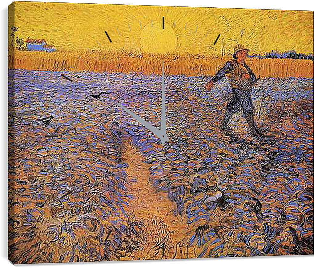 Часы картина - The Sower 4. Винсент Ван Гог
