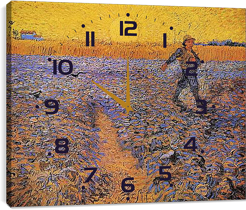 Часы картина - The Sower 4. Винсент Ван Гог