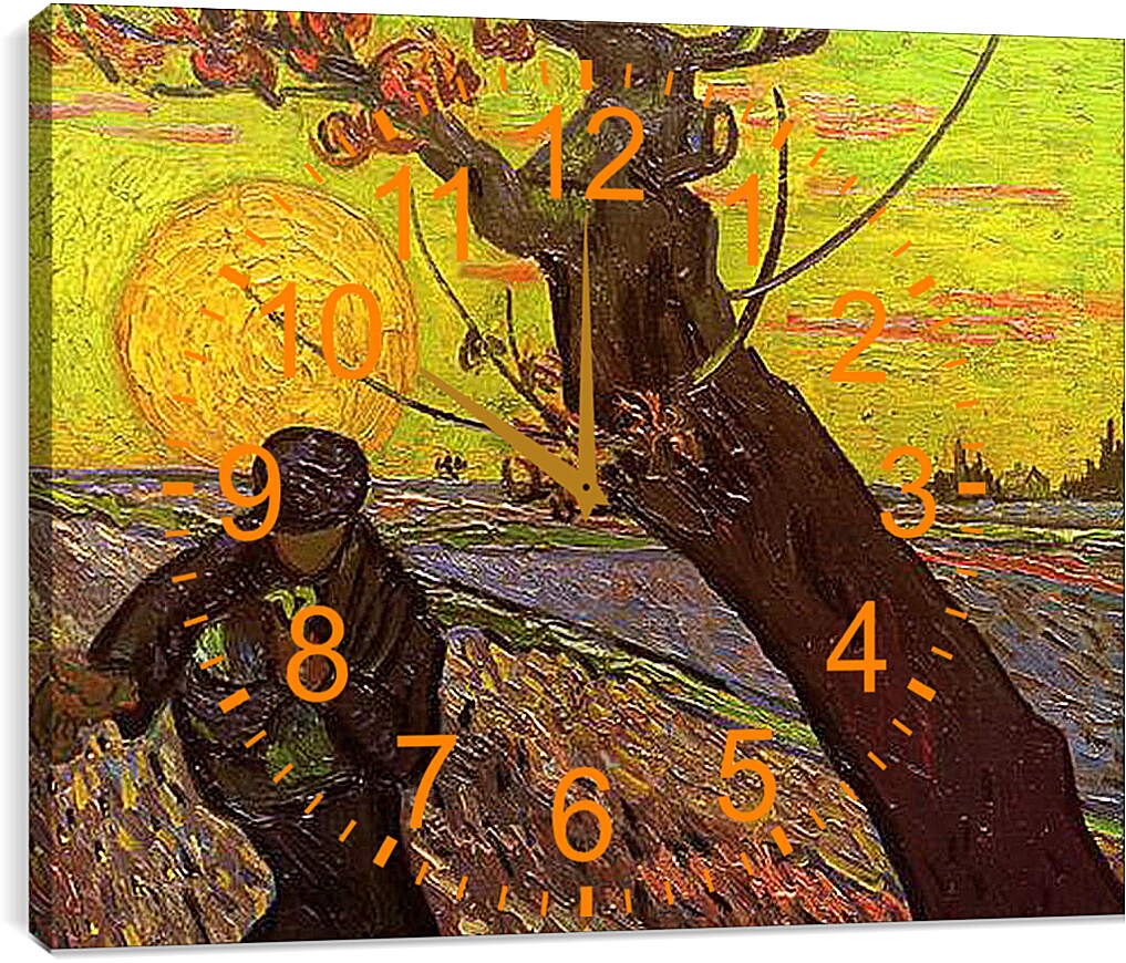 Часы картина - The Sower 2. Винсент Ван Гог