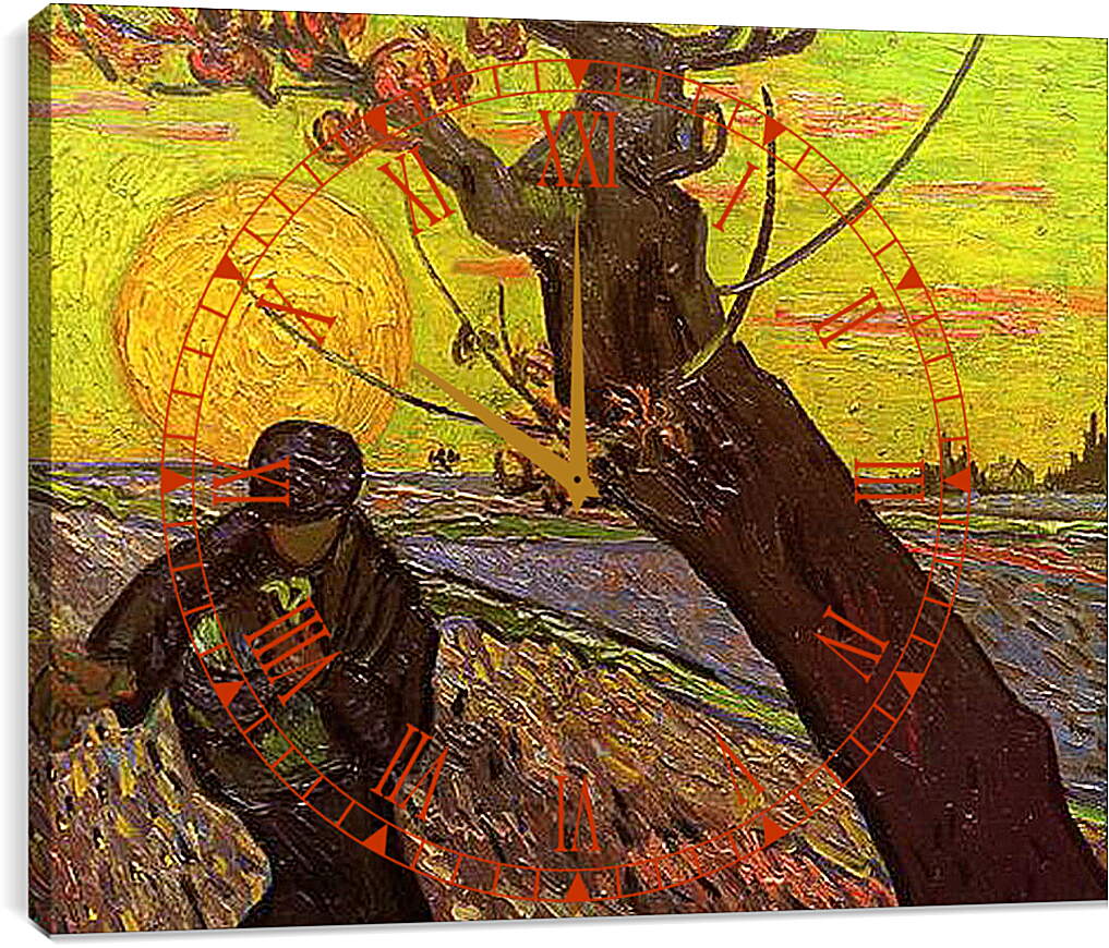 Часы картина - The Sower 2. Винсент Ван Гог