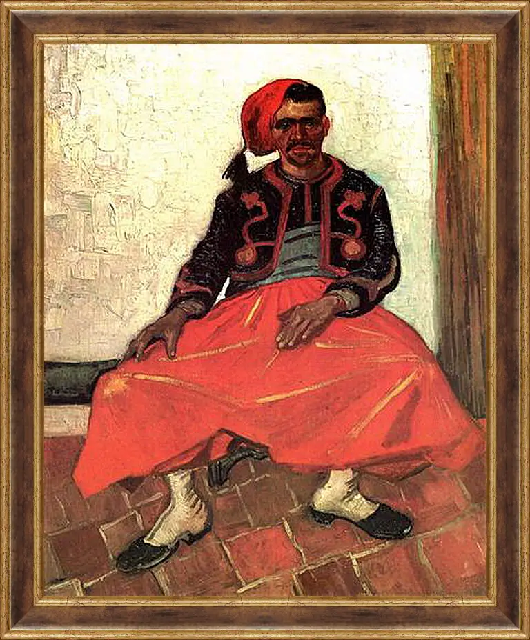 Картина в раме - The Seated Zouave. Винсент Ван Гог