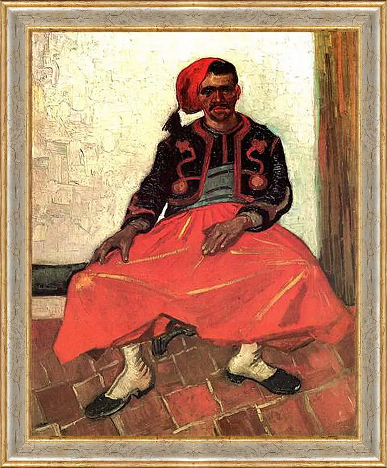 Картина в раме - The Seated Zouave. Винсент Ван Гог