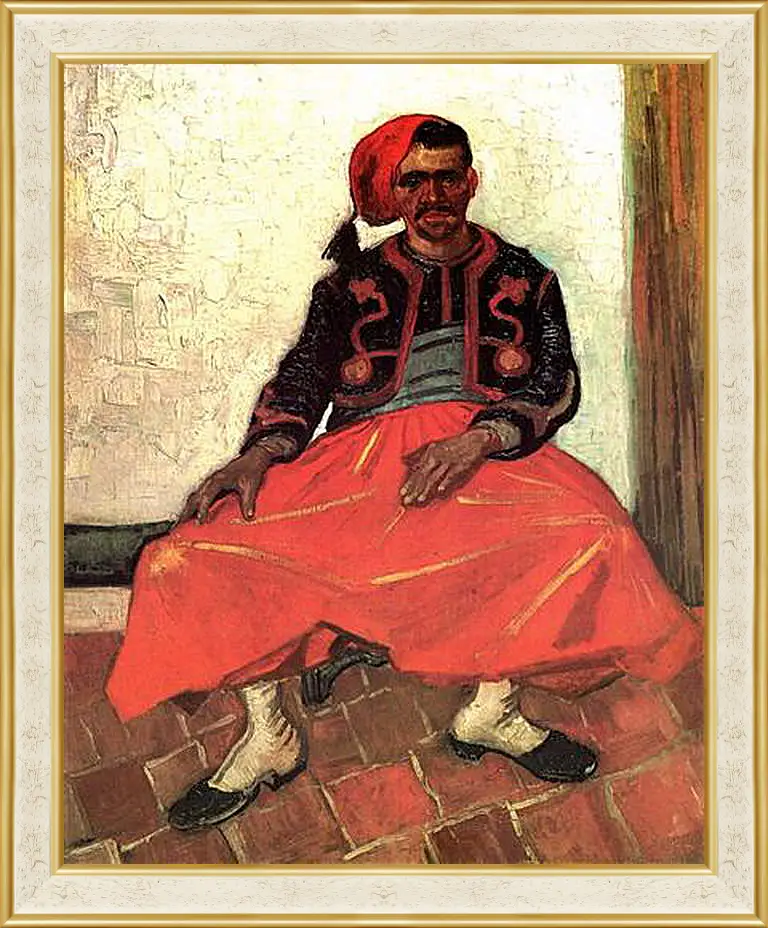 Картина в раме - The Seated Zouave. Винсент Ван Гог