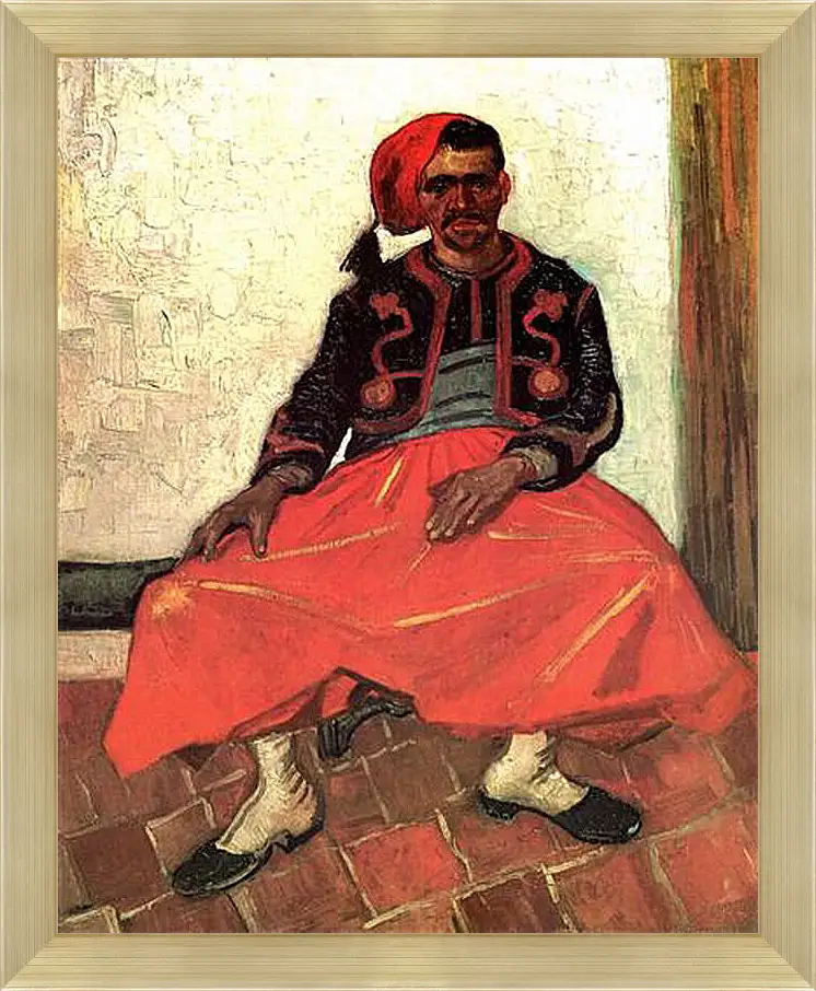 Картина в раме - The Seated Zouave. Винсент Ван Гог