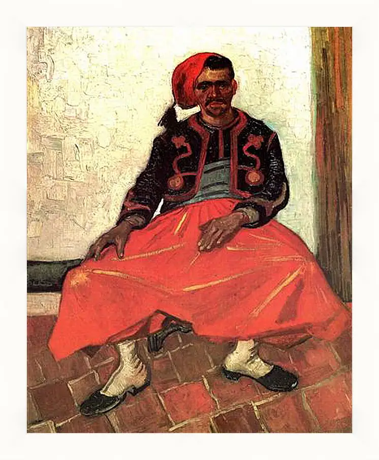 Картина в раме - The Seated Zouave. Винсент Ван Гог