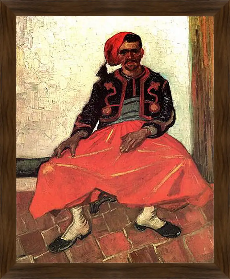 Картина в раме - The Seated Zouave. Винсент Ван Гог