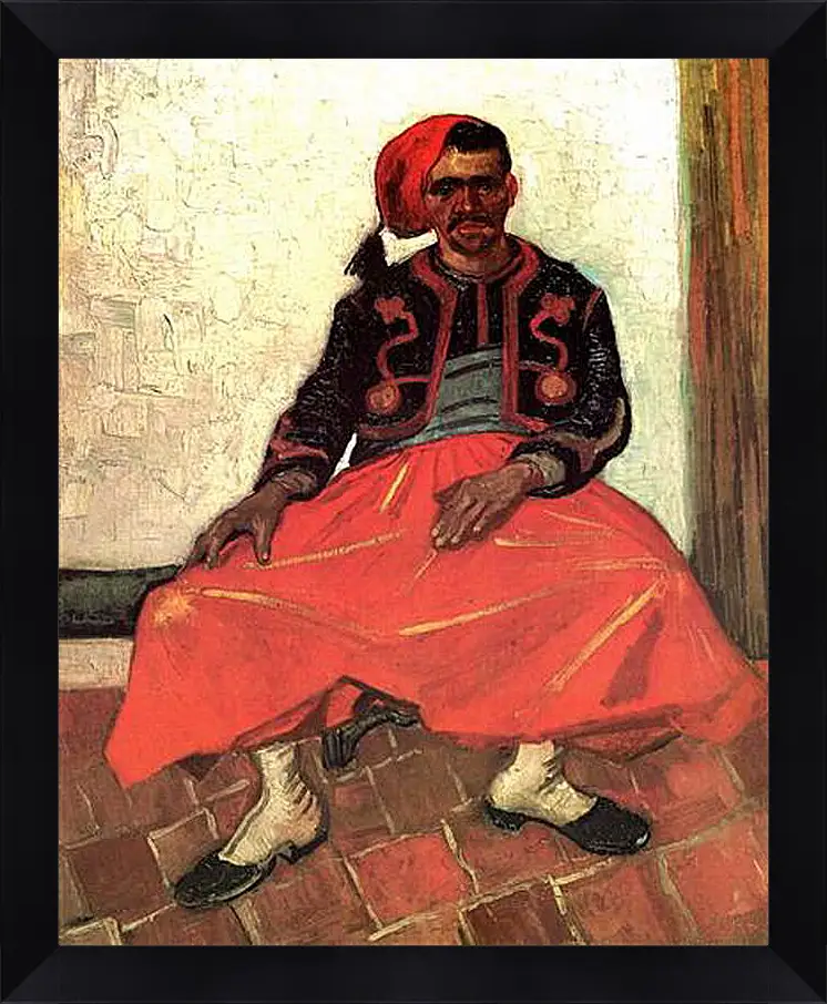 Картина в раме - The Seated Zouave. Винсент Ван Гог