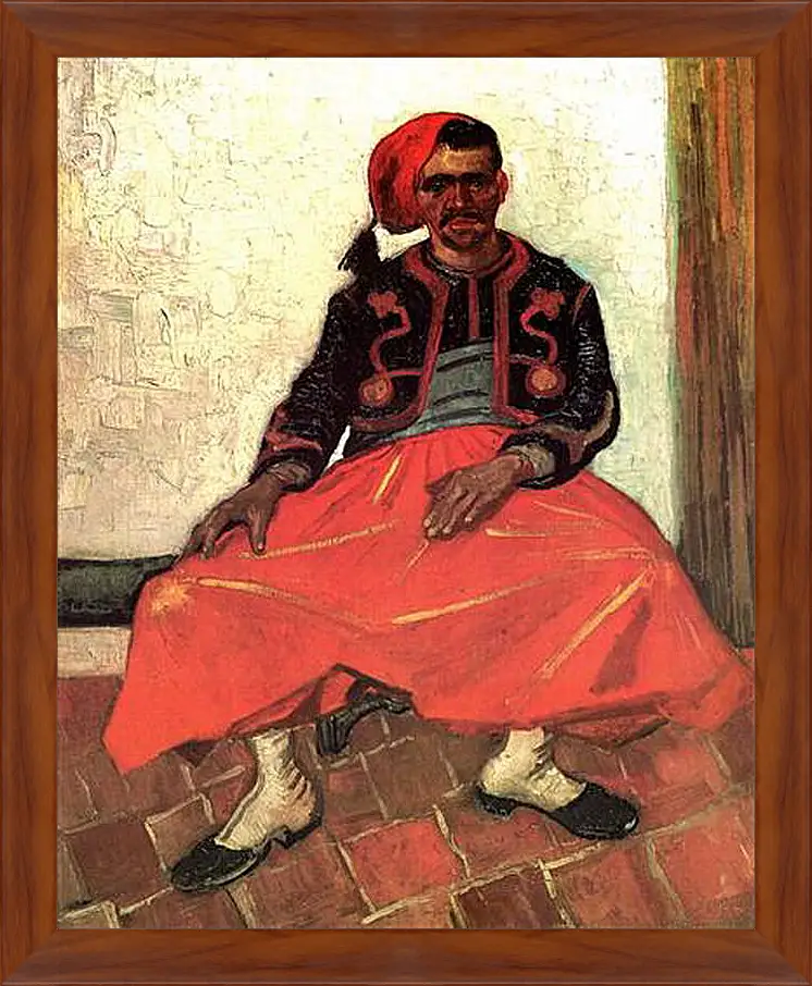 Картина в раме - The Seated Zouave. Винсент Ван Гог