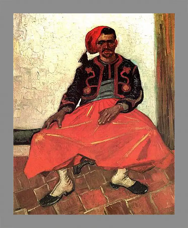 Картина в раме - The Seated Zouave. Винсент Ван Гог